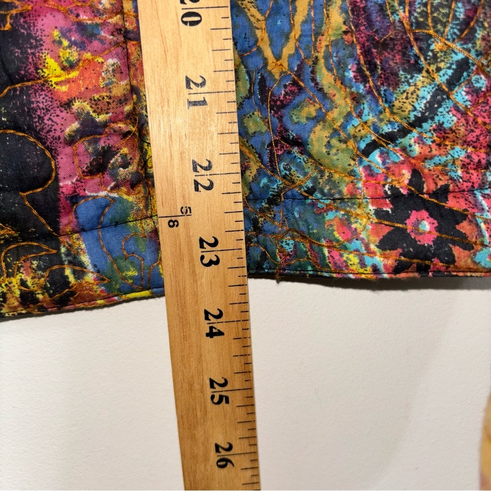 Chadwicks Reversible Jacket Women 12 Quilted Art to Wear Textured Print Colorful - Picture 11 of 16